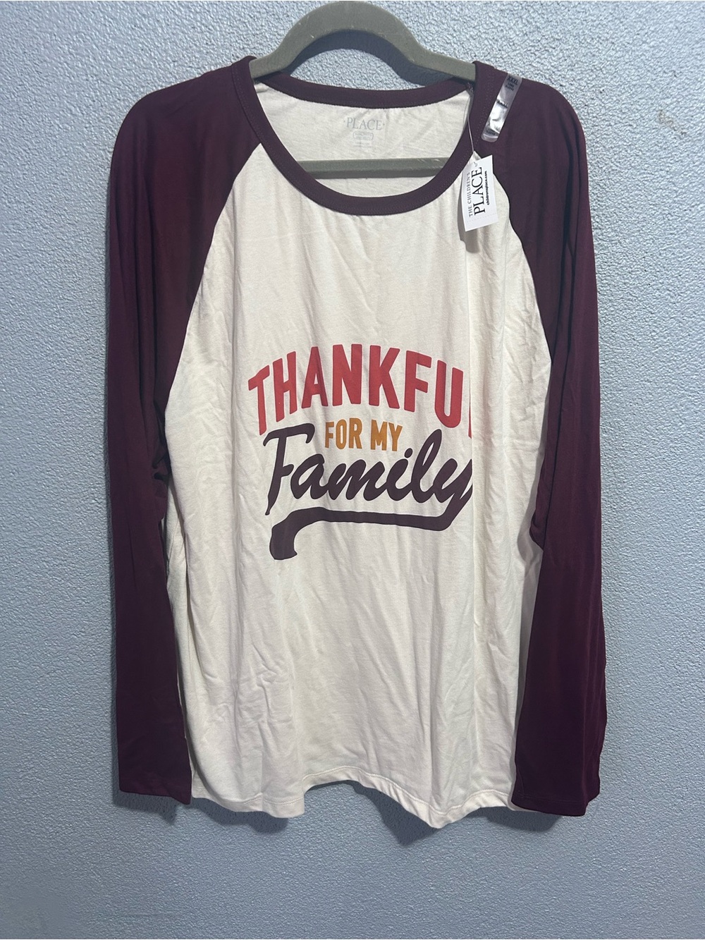 NWT Thankful for my Family long sleeve shirt size 3x